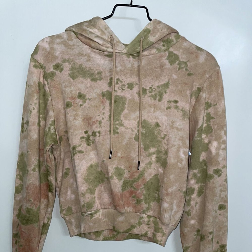AFRM Womens XS Hoodie Camo Tie Dye Sweatshirt